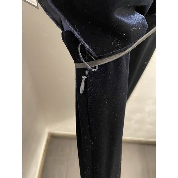 Jessica Howard Women’s Navy Velvet Split Sleeve Blouson Dress 12 NWT - Picture 8 of 9